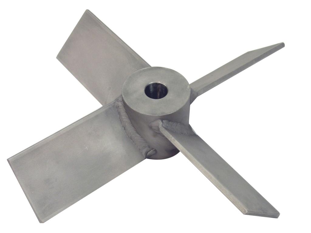 11" Dia. 4-Blade Axial Flow Turbine - Mill Finish